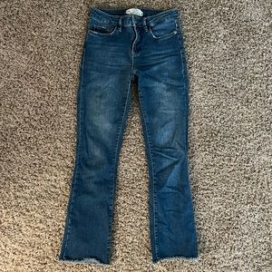 Free people cropped flare Jean medium wash